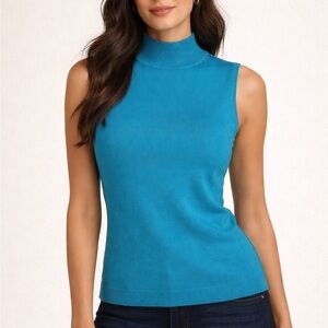 Sleeveless Turquoise Knit Top new size M
